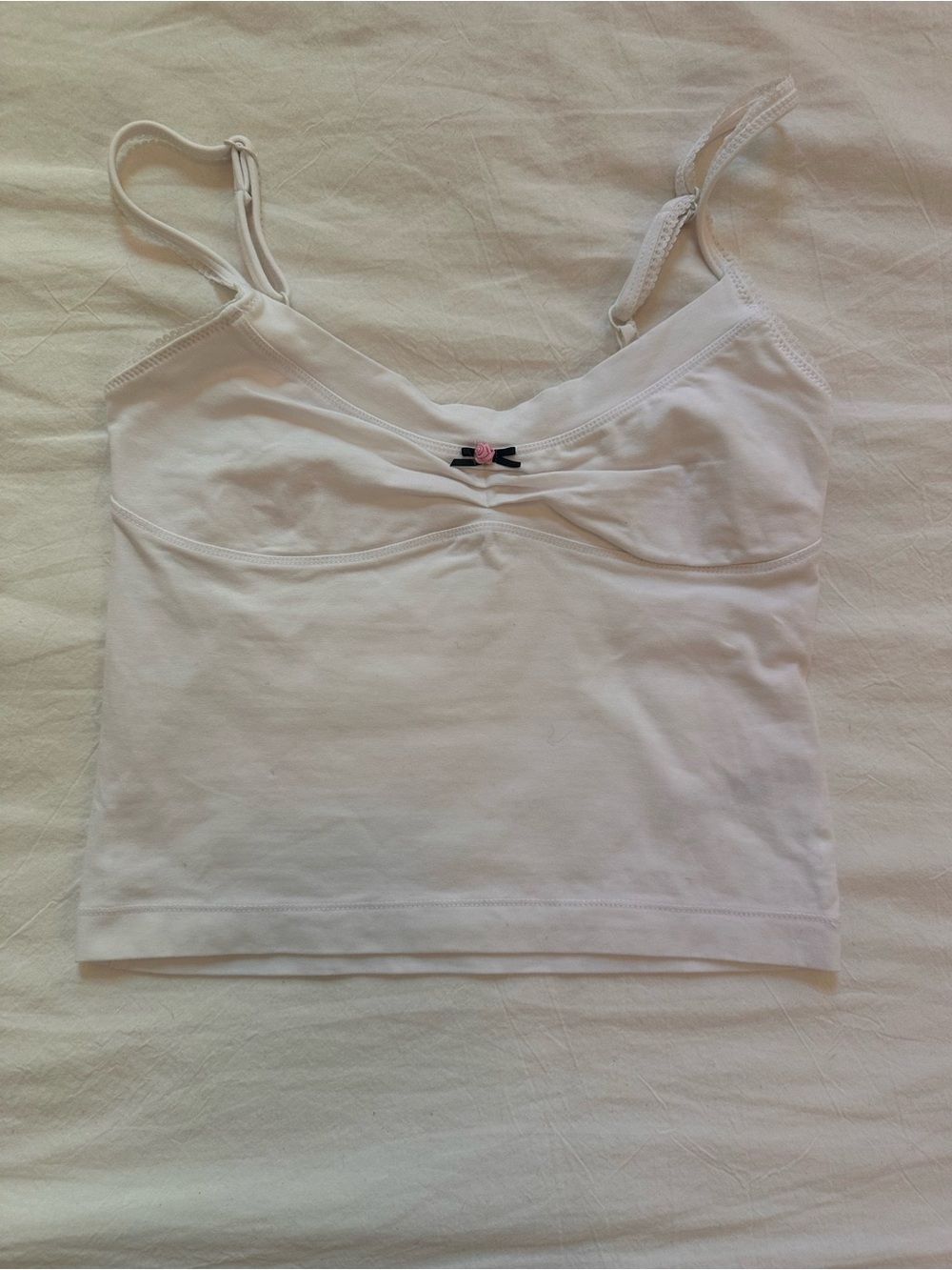 Free People White Women's Cami Tank Top with Bow Size XS